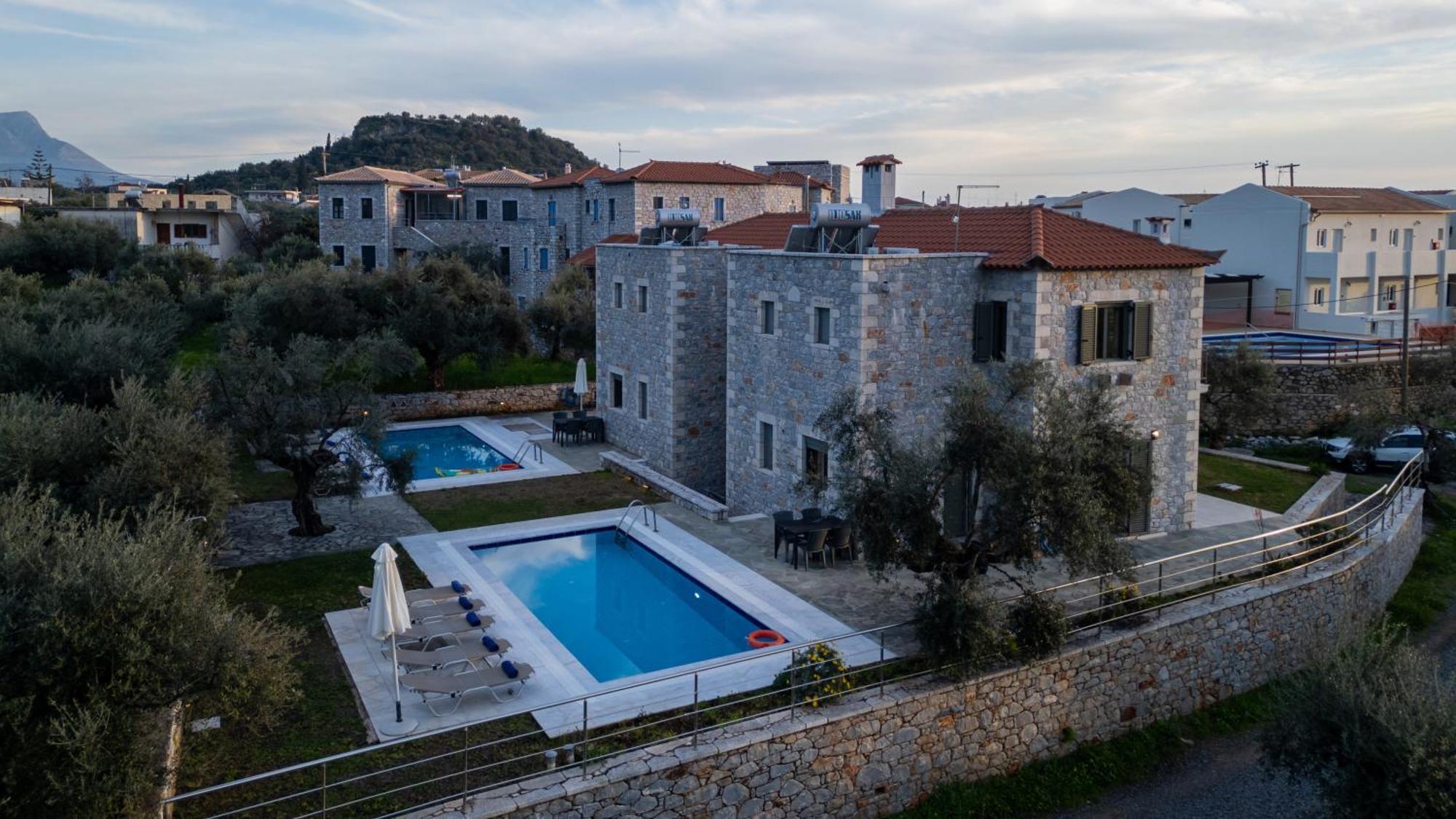 Villa Torri di pietra Stoúpa Esterno foto