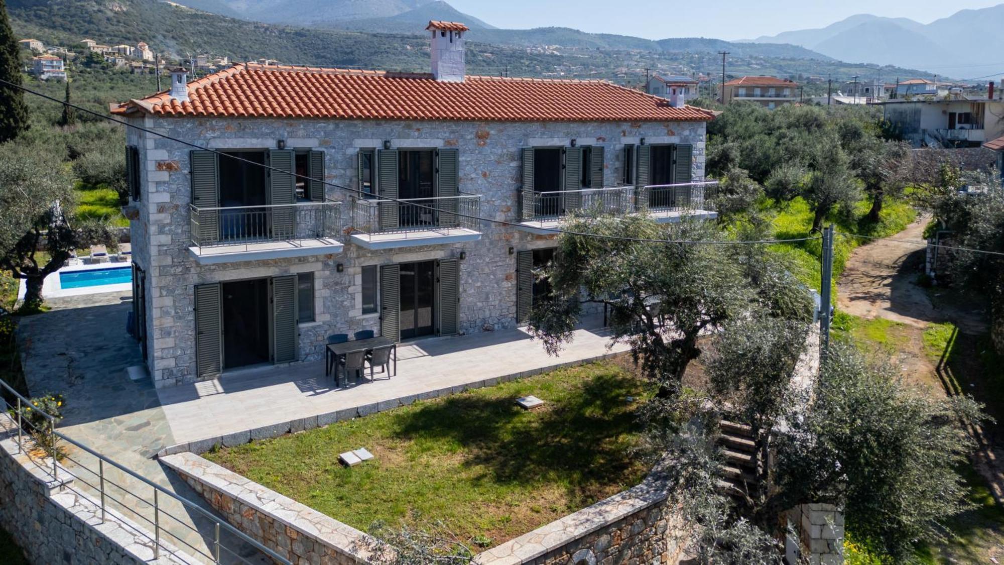 Villa Torri di pietra Stoúpa Esterno foto