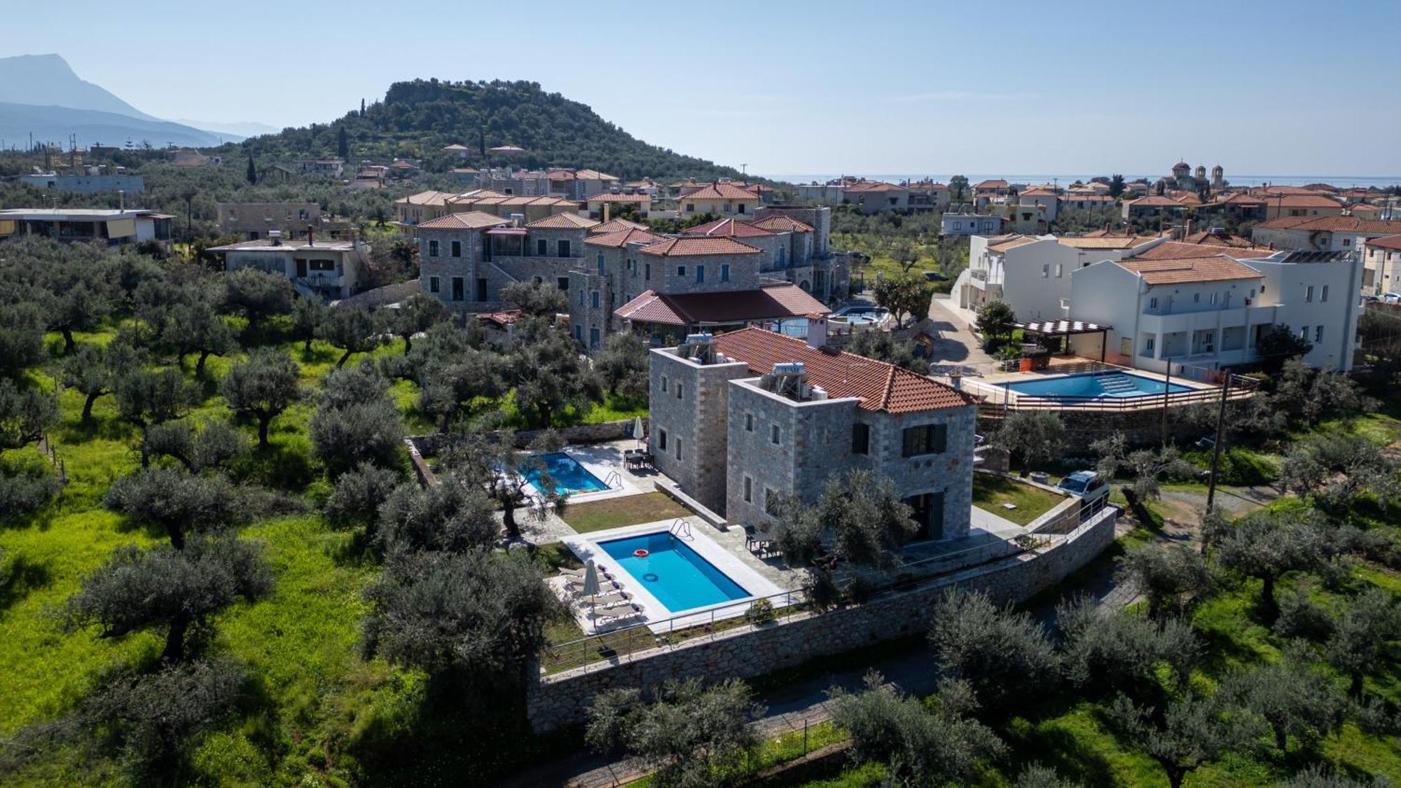 Villa Torri di pietra Stoúpa Esterno foto